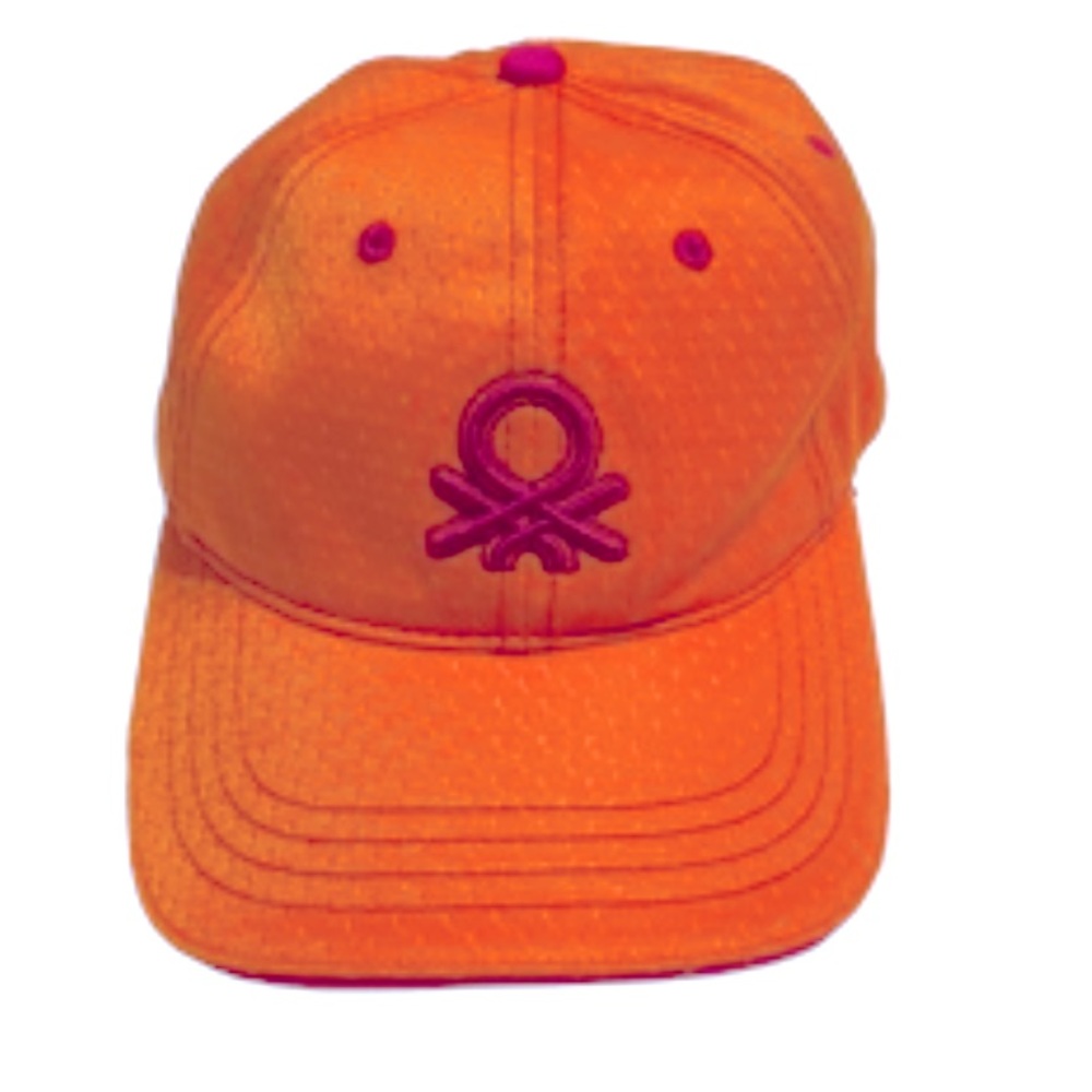 United Colors Of Benetton Bright Orange and Pink Adjustable Hat Size M